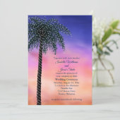 Faire-part de mariage de coucher de soleil sur les (Debout devant)