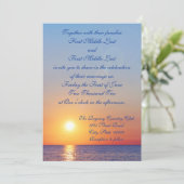 Faire-part de mariage de coucher du soleil (Debout devant)
