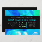 FAIRE-PART DE MARIAGE DE COULEUR D'EAU (Devant / Derrière)