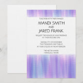 FAIRE-PART DE MARIAGE DE COULEUR D'EAU ROSE ET PUR (Devant / Derrière)