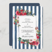 Faire-part de mariage de couleur Denim foncé (Devant / Derrière)