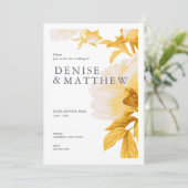 Faire-Part de Mariage de Couleur Jonquille (Debout devant)