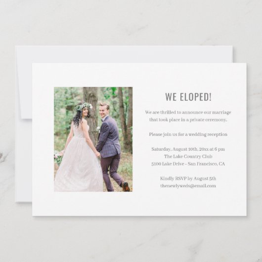 Faire-part de Mariage de couleur modifiable (Dos)