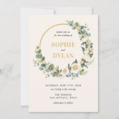 Faire-part de mariage de couleur modifiable à bouc (Devant)