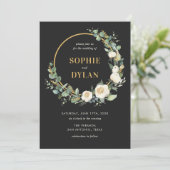 Faire-part de mariage de couleur modifiable à bouc (Debout devant)
