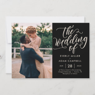 Faire-part de mariage de couleur modifiable Bliss