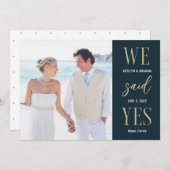 Faire-part de Mariage de couleur modifiable de typ (Devant / Derrière)