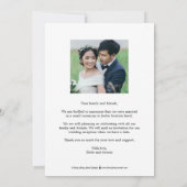 Faire-part de Mariage de couleur modifiable trop e (Dos)