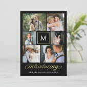 Faire-part de Mariage de couleur modifié initial m (Debout devant)