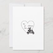 Faire-part de mariage de couple à moto (Dos)