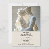 Faire-part de mariage de couple sculpté (Devant)