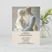 Faire-part de mariage de couple sculpté (Debout devant)