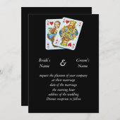 Faire-part de mariage de couples de cartes de jeu (Devant / Derrière)