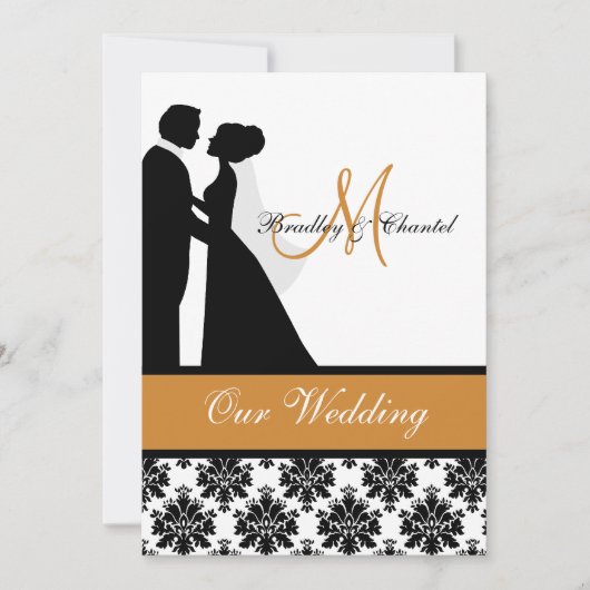 Faire-part de mariage de couples de mariage de (Devant)