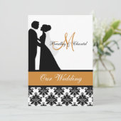 Faire-part de mariage de couples de mariage de (Debout devant)