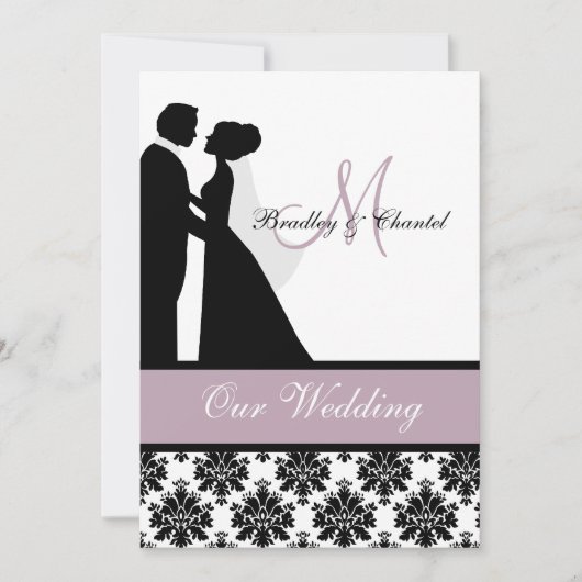 Faire-part de mariage de couples de mariage de (Devant)