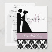 Faire-part de mariage de couples de mariage de (Devant / Derrière)