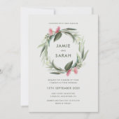 Faire-part de mariage de couronne australienne d'e (Devant)