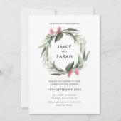 Faire-part de mariage de couronne australienne d'e (Devant)