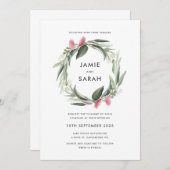 Faire-part de mariage de couronne australienne d'e (Devant / Derrière)