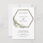 Faire-part de mariage de couronne de Bohême (Devant)