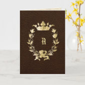 Faire-part de mariage de couronne de monogramme co (Fleur jaune)