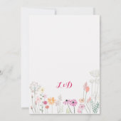 Faire-part de mariage de couronne de roses rouges (Dos)