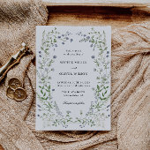 Faire-part de mariage de couronne Fleur sauvage bl