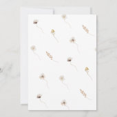 Faire-part de mariage de couronne fleurie sèche Bo (Dos)