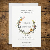 faire-part de mariage de couronne mariage fleur sa