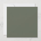 Faire-part de mariage de couronne verte classique (Dos)
