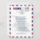 Faire-part de mariage de courrier aérien de la Col (Devant)