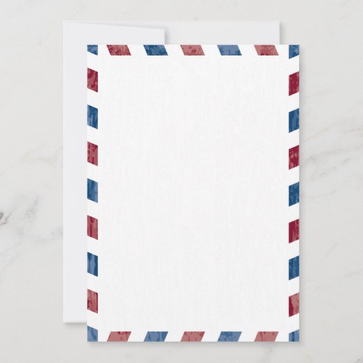 Faire-part de mariage de courrier aérien de la Col (Dos)