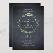 Faire-part de mariage de courroie de feuille de ta (Devant / Derrière)