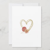 Faire-part de mariage de courroie de fleurs rouge (Dos)