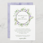 Faire-part de mariage de courroie de Wisteria Wate (Devant / Derrière)