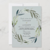 Faire-part de mariage de courroie verte (Devant)