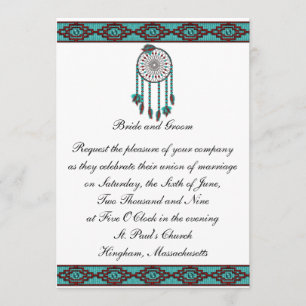 Faire-part de mariage de coutume de Dreamcatcher