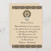 Faire-part de mariage de coutume de Dreamcatcher (Devant / Derrière)