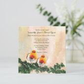 Faire-part de mariage de coutume de merles de Noël (Debout devant)