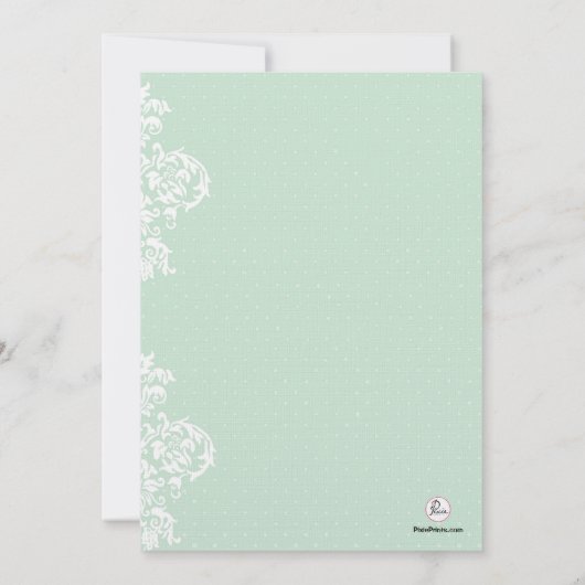 Faire-part de mariage de couverture de dentelle (Dos)