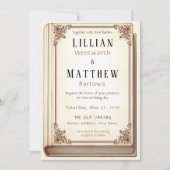 Faire-part de mariage de couverture du livre de bi (Devant)