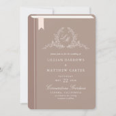 Faire-part de mariage de couverture du livre monog (Devant)