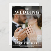 Faire-part de mariage de couverture du magazine ph (Devant / Derrière)