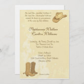 Faire-part de mariage de Cowboy (Devant / Derrière)