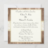 Faire-part de mariage de Crème rustique Chic Shabb (Dos)