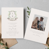 Faire-part de mariage de crête florale du printemp