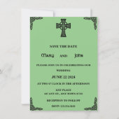 Faire-part de mariage de Croix celtique (Devant)
