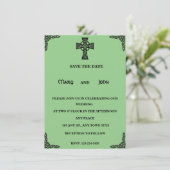 Faire-part de mariage de Croix celtique (Debout devant)
