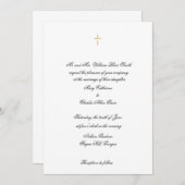 Faire-part de mariage De Croix Élégante, Baptêmes, (Devant / Derrière)